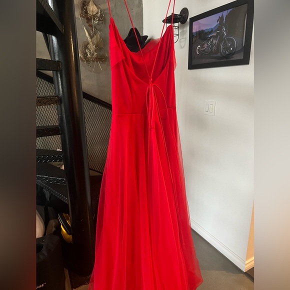 Ballerina Style Red Dress, Size Large - Picture 2 of 6